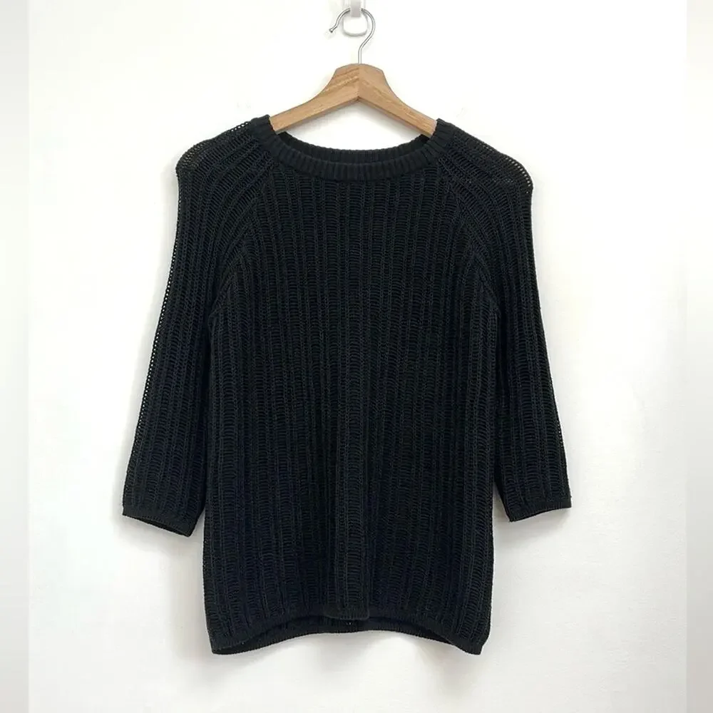 Weekend Max Mara Open Knit Classic Luxury Capsule Minimalist Sweater Top - Small